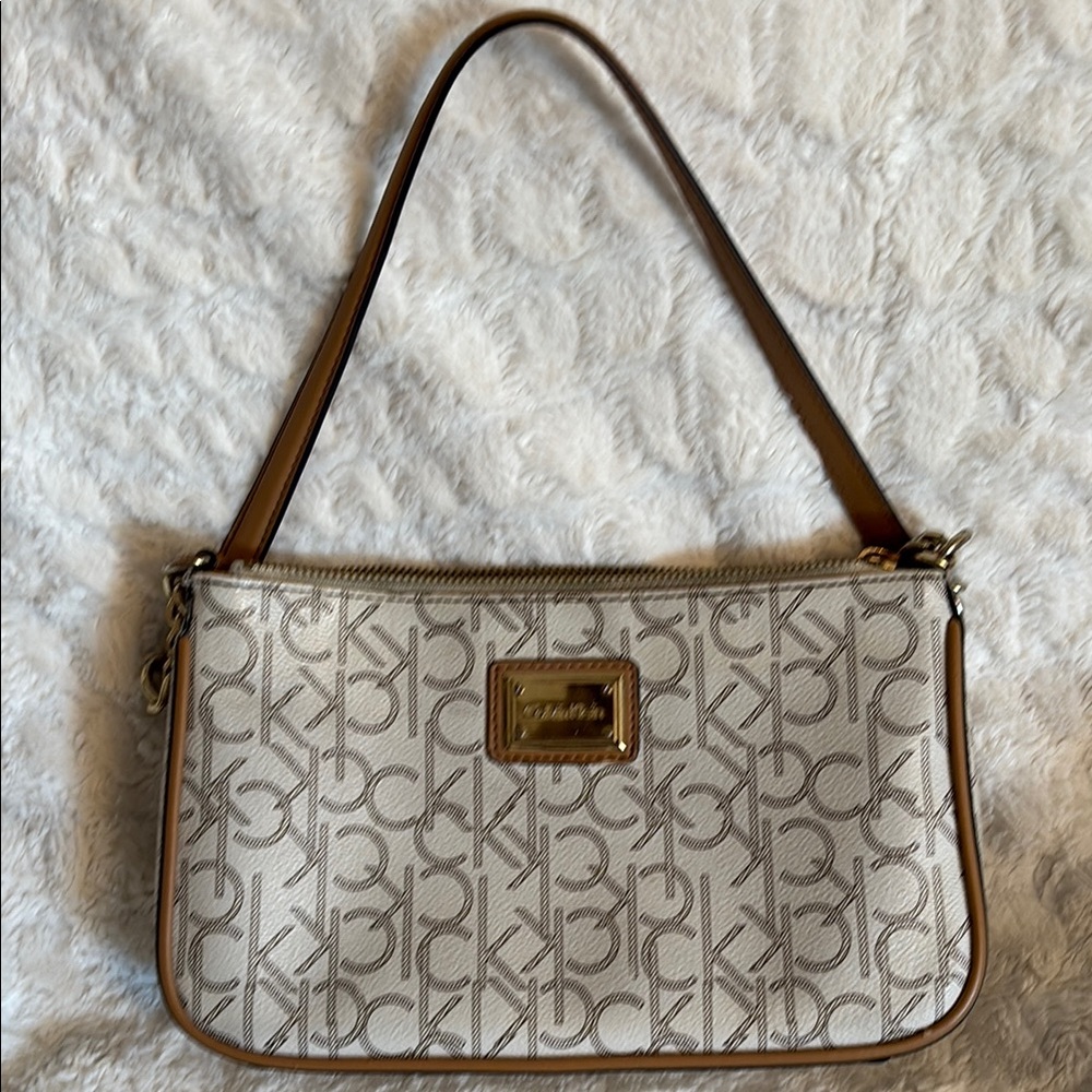 Calvin Klein Cream Shoulder Bag